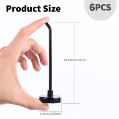 6 Pcs Magnetic Hooks 4.2in Heavy Duty Strong Magnet Hangers Black