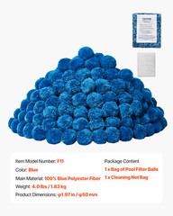 Pool Filter Balls for Sand Filter Pump Swimming Pool 4 lbs Reusable Blue
