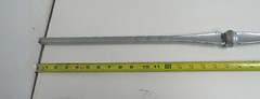 IRON SILVER SINGLE KNUCKLE GOTHIC PORCH BALUSTER SPINDLE (LOT OF 4)*NNB