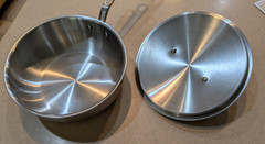 Made In Stainless Steel Saucier Pan with Lid 3 Qt Multi-Clad Cookware