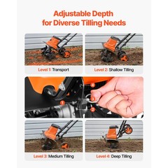 Uimoso Corded Electric Garden Tiller, 18-Inch, 13.5-Amp Lawn Cultivator