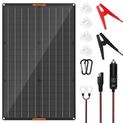 30W Solar Panel 12V Trickle Charger Battery Charger Kit Maintainer Boat Car RV