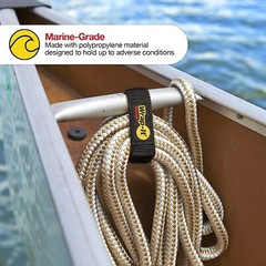 Hook and Loop Strap 16″ Black Wrap-It Storage for Boat Rope, Hose, Cable & more