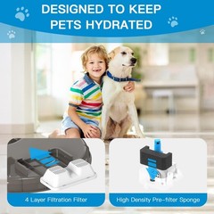 Dog Water Fountain Filters for 170 Oz/1.3Gal Pet Water Dispenser Fountain Fil…