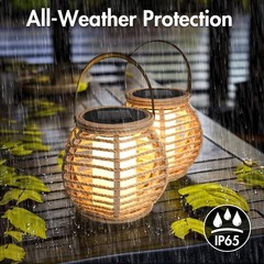 Solar LED Garden Lantern, Waterproof Outdoor Light for Patio, Pathway & Yard