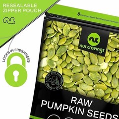 Nut Cravings – Raw Pumpkin Seeds Pepitas, Unsalted, Shelled, (80oz – 5 LB)…