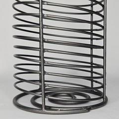 18 Disc Round Wire CD Storage Tower 18.5″ Gray Metal Rack Unique Desktop Holder