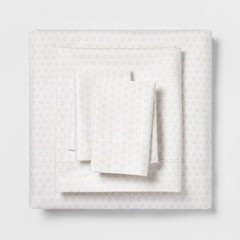Threshold 400 Thread Count Cotton 3PC Sheet Set Wrinkle-Resistant