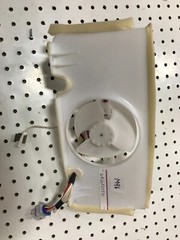 GE Refrigerator evaporator fan motor Part WR60X30370 with casing and gasket M96