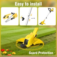 2-IN-1 Electric Cordless Grass String Trimmer Lawn Edger Weed Wacker Cutter USA
