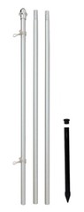 10ft Flag Pole Outdoor Aluminum In Ground Flag Pole 10′ Silver Flag Pole