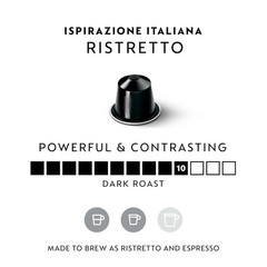 Nespresso Capsules Original Line, Ristretto Intenso, Dark Roast Coffee, 50 Count