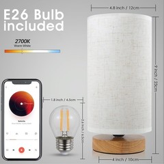 Table Lamps for Bedrooms Set of 2, Minimalist Bedside Lamps Set of 2 with rou…