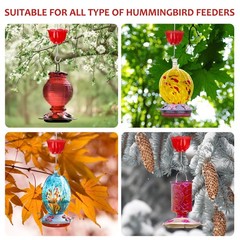 Ant Moat 4 Pack Hummingbird Feeder Ant Guard with Hooks Red
