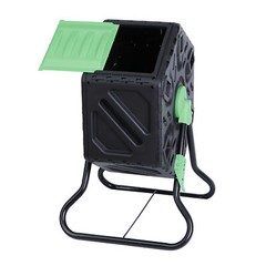 18.5 Gal Compost Bins Rotating Tumbling Composter Remixing Container, Black
