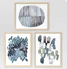 Project 62 Framed Watercolor Blue Abstracts (16 x 20in) – Pack of 3
