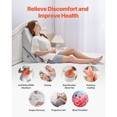 Orthopedic Bed Wedge Pillow Adjustable Washable for Back Leg Neck Sleeping