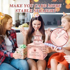 Birthday Money Pull Box for Cash Gift with DIY Self-Adhesive Stickers for Any…