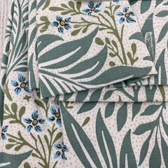 William Morris Shower Curtain Fabric Larkspur Mineral Floral Leaves Botanical