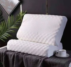 Thai Natural Latex Pillow Standard Size,Removable Breathable Cover, Medium Firm