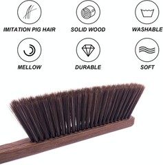 Hand Broom Cleaning Brushes-Soft Bristles Dusting Brush for Cleaning Car/Bed/…