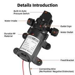 Water Pump 12V High Pressure Self Priming Sprayer 130PSI Diaphragm Auto Switch