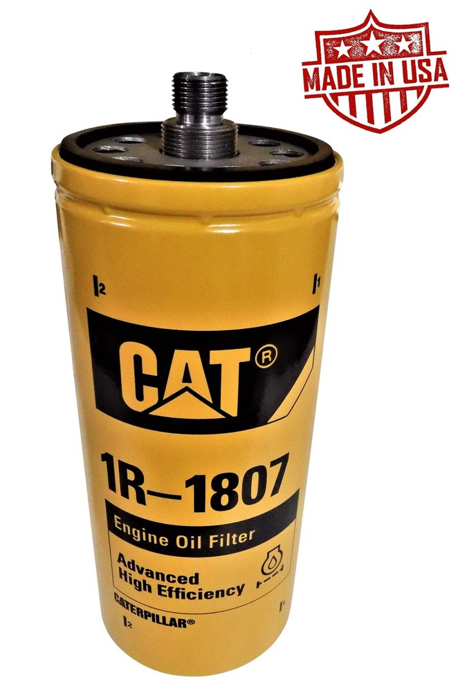 CAT Oil Filter Adapter & CAT 1R-1807 Filter for 2001-2019 6.6l Duramax Chevy GMC