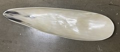 ANKOLE CATTLE LONG NARROW LIGHT COLOR NATURAL HORN BOWL 19” X 5” UGANDA