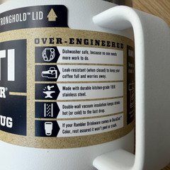 Classic White YETI® 30oz Travel – Authentic, Brand New, Stronghold Lid