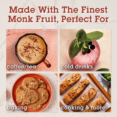 Monk Fruit In The Raw Sweetener Baker’s Bag, 16 oz., 16 Ounce (Pack of 1)