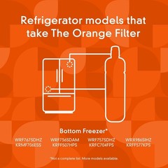 THE ORANGE FILTER Whirlpool Ice and Water Refrigerator EDR2RXD1 Everydrop 2