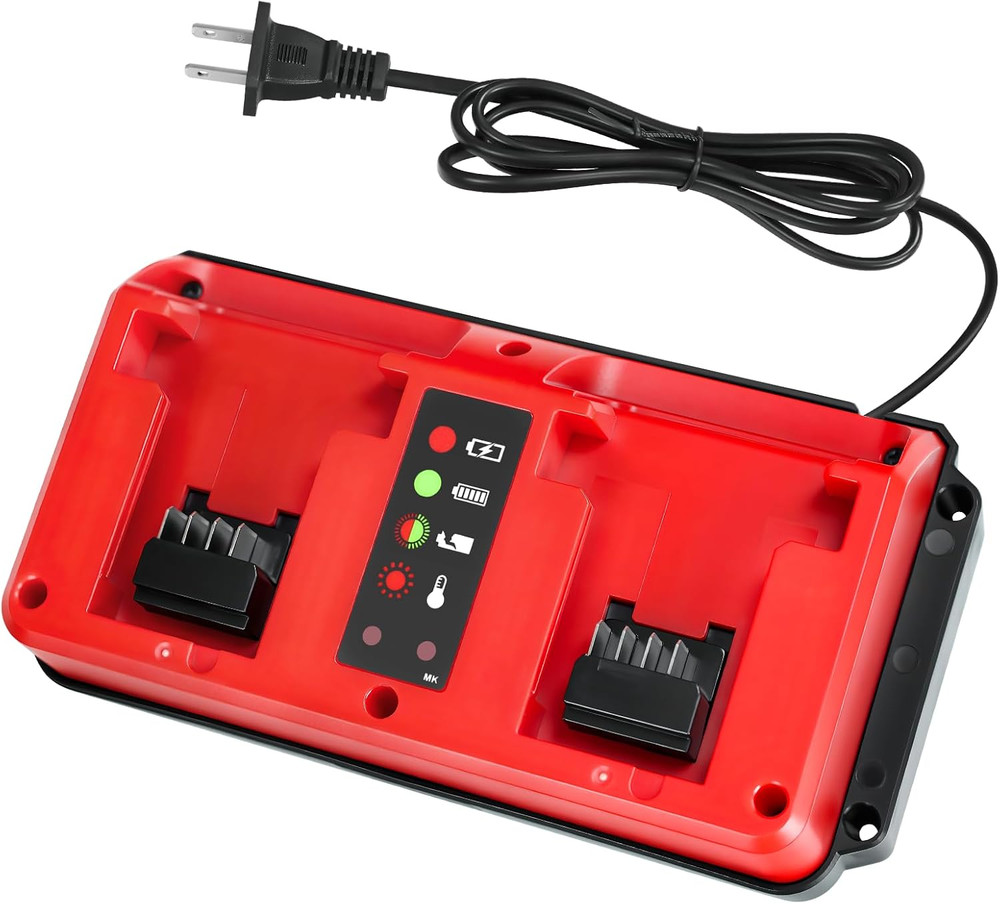2 Ports Charger – Fast Dual Station for Milwauke M18 18V Batteries 48-11-1840