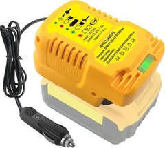 for Dewalt 20V Battery Car Charger Portable Mini Fast Charger Cigarette Lighter