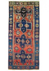 4.6 x 10.7 Orange Semi Antique Caucasian Yuruk Runner 72293