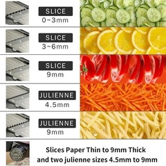 Adjustable Mandoline Food Slicer – Stainless Steel Kitchen Potato, Carrot, Onion