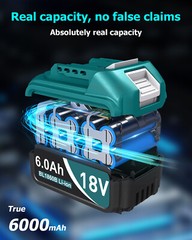 2Pack For Original Makita 18V 6.0Ah 18Volt LXT Lithium Battery BL1860 BL1860B