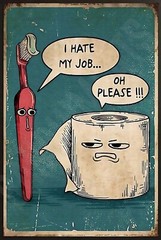 I Hate My Job Oh Please Funny Bathroom Sign 8″ x 12″ Aluminum Metal Sign