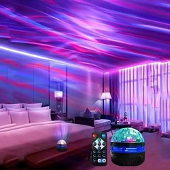 2 Pcs Northern Lights Galaxy Projection Lamp Aurora Star Projector Night Lights