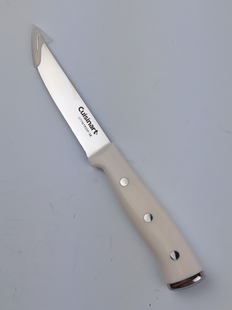 Cuisinart CLASSIC 4.5″ STEAK Knife w/ HIGH-CARBON Steel Blade & WHITE Handle