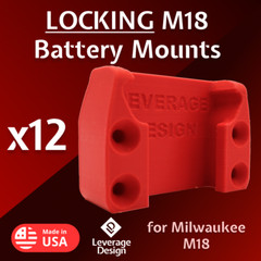 2023 SPECIAL 12 Pack: HEAVY DUTY Milwaukee M18 Battery Holder/Mount MADE IN USA