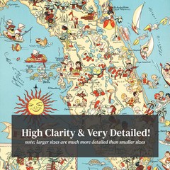 Old Map of Florida 1935 – Vintage Florida Art