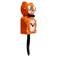 ORANGE HARVEST KIT CAT CLOCK 15.5″ Free Battery MADE IN USA Kit-Cat Klock NEW