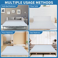 Begonia.K Memory Foam Sofa Bed Mattress Replacement, Full Queen Pull Out Couch