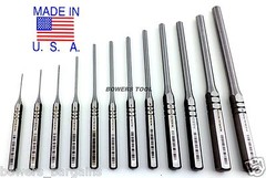 Wilde Tool 12pc Professional Roll Pin Spring Punch Set MADE IN USA w Pouch