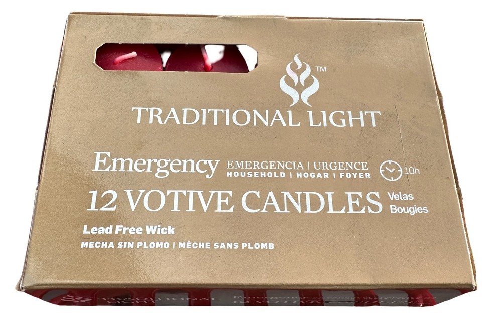 12 Pack Votive Candles 10 Hour Burn Time Long Lasting Unscented White Yellow Red