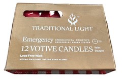 12 Pack Votive Candles 10 Hour Burn Time Long Lasting Unscented White Yellow Red