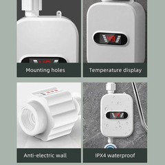 110V 3500W Tankless Hot Water Heater Shower Electric Water Heater v1