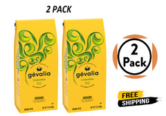 (2 PACK) Gevalia Medium Roast Columbia Arabica Ground Coffee, 12 oz. Bag