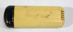 Vintage Oral Kit Bakelite Travel Red Toothbrush
