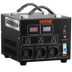 VEVOR 5000W Voltage Converter Transformer Step Up/Down 220V-110V /110V-220V CE